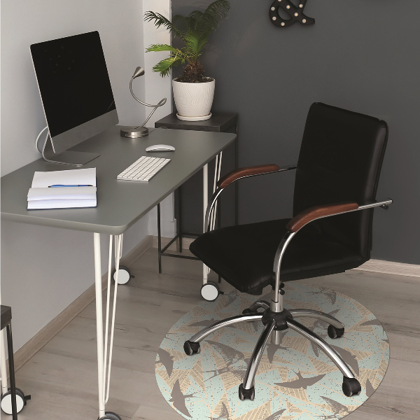 Office chair mat flying swallows