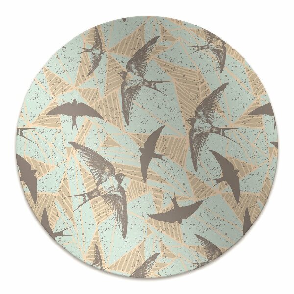 Office chair mat flying swallows