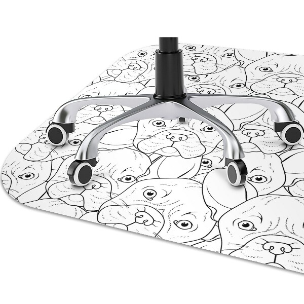 Desk chair mat dog Bulldog