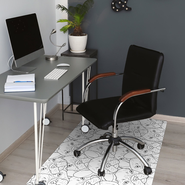 Desk chair mat dog Bulldog