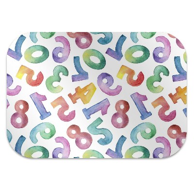 Chair mat floor panels protector colorful letters