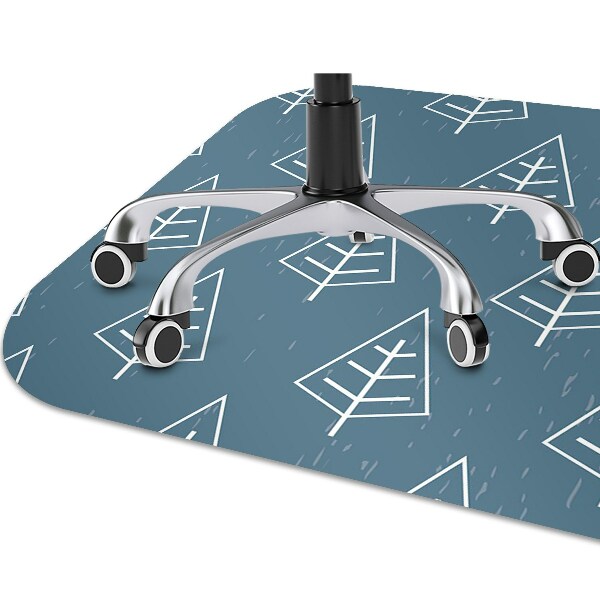 Computer chair mat blue forest