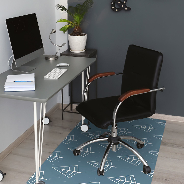 Computer chair mat blue forest