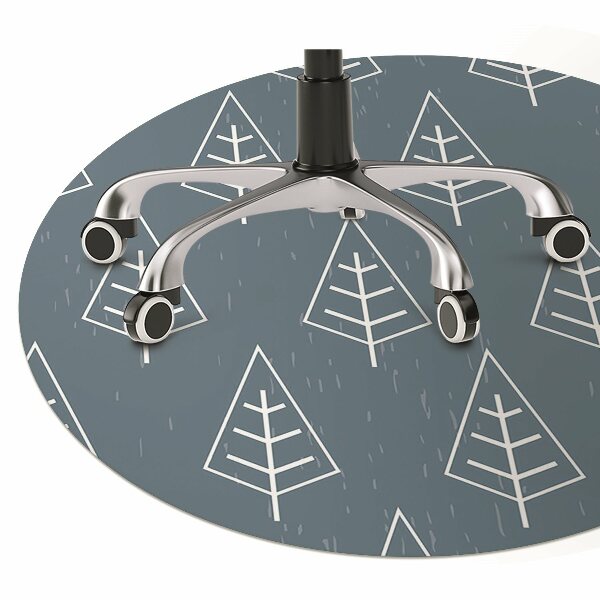 Computer chair mat blue forest