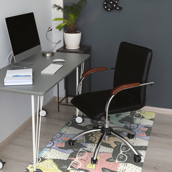 Office chair mat Cats