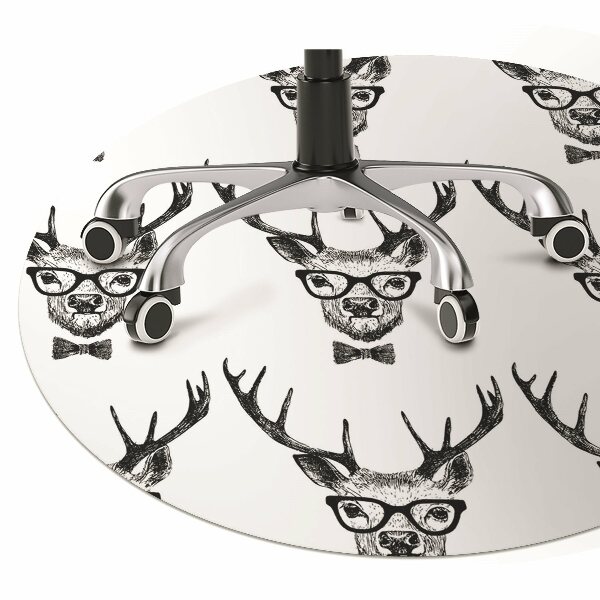 Desk chair mat deer drawing
