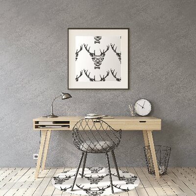 Desk chair mat deer drawing
