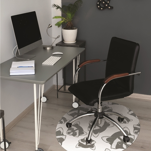 Office chair floor protector Raccoon