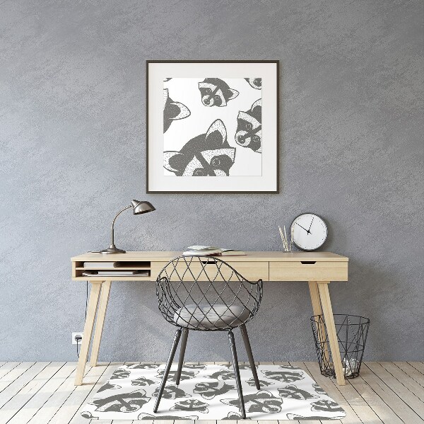 Office chair floor protector Raccoon