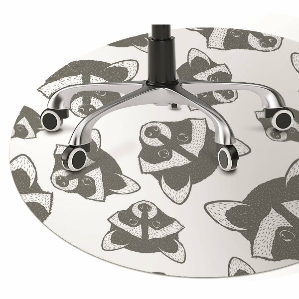 Office chair floor protector Raccoon