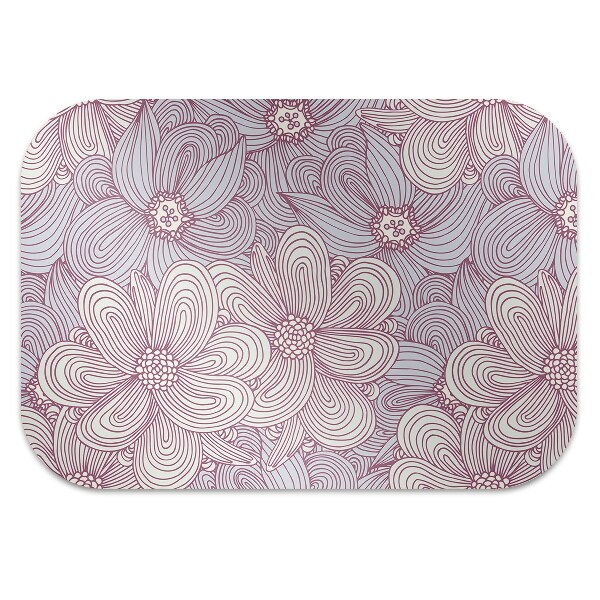 Desk chair mat flowers Doodle