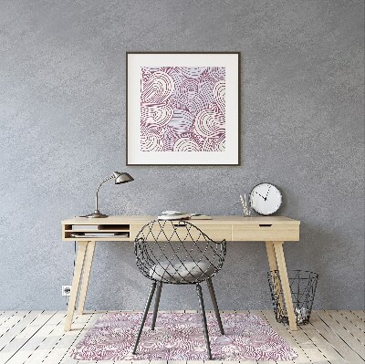 Desk chair mat flowers Doodle