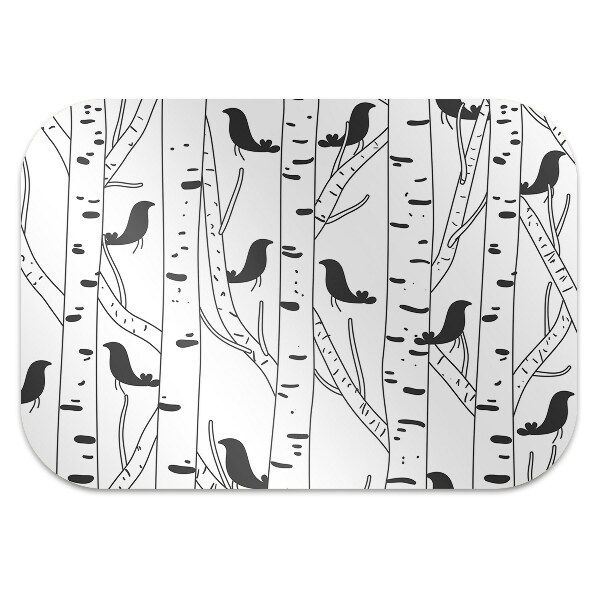 Office chair floor protector Birds and trees