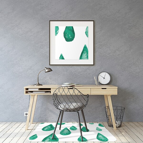 Office chair floor protector Raindrops