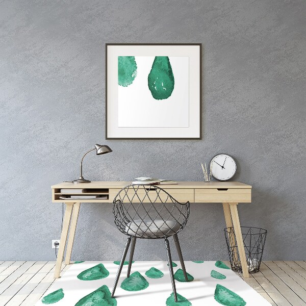 Office chair floor protector Raindrops