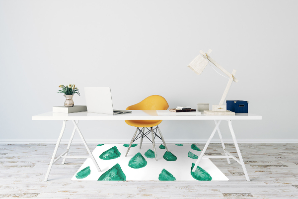 Office chair floor protector Raindrops