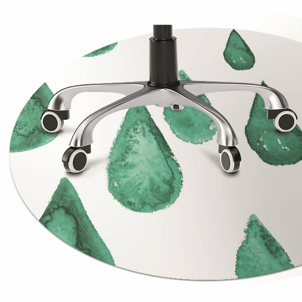 Office chair floor protector Raindrops