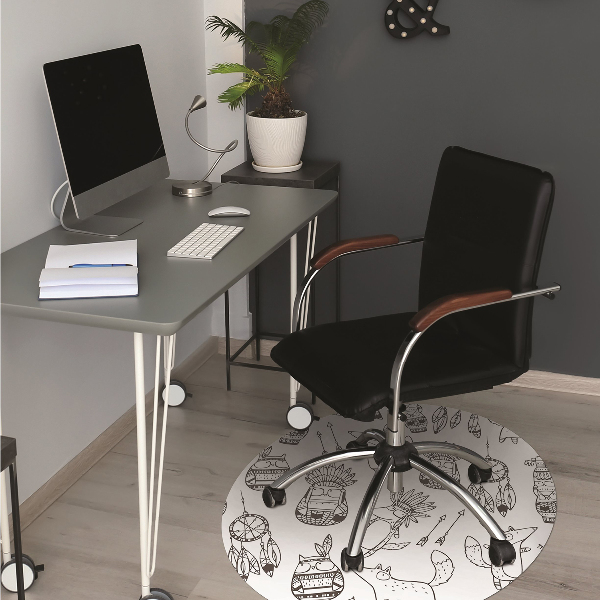 Office chair floor protector cartoon