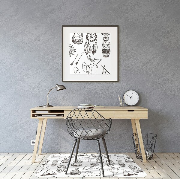 Office chair floor protector cartoon