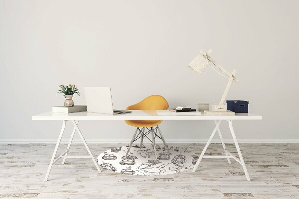 Office chair floor protector cartoon
