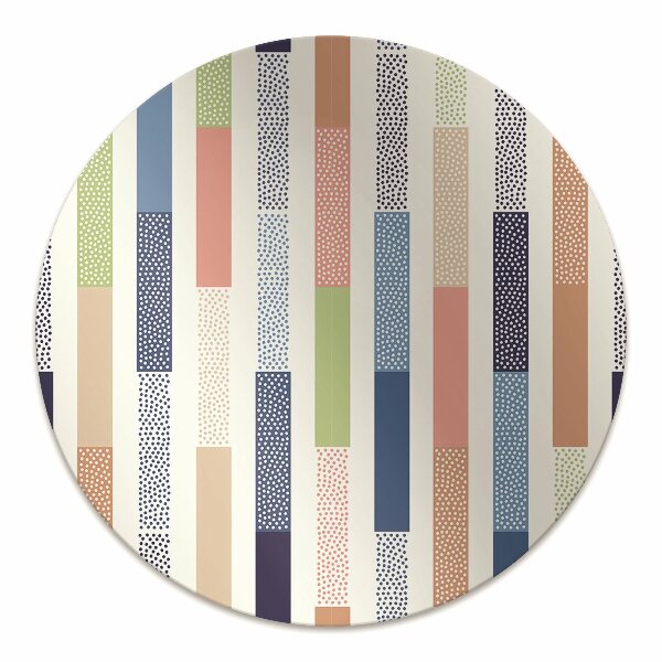 Office chair floor protector colorful stripes