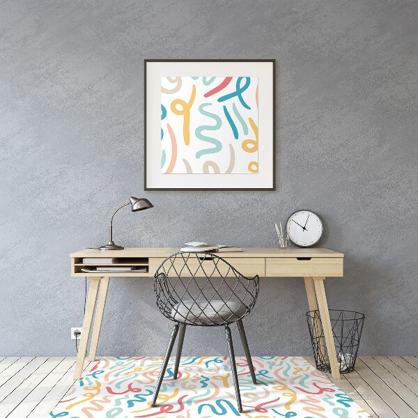 Office chair floor protector Calligraphy