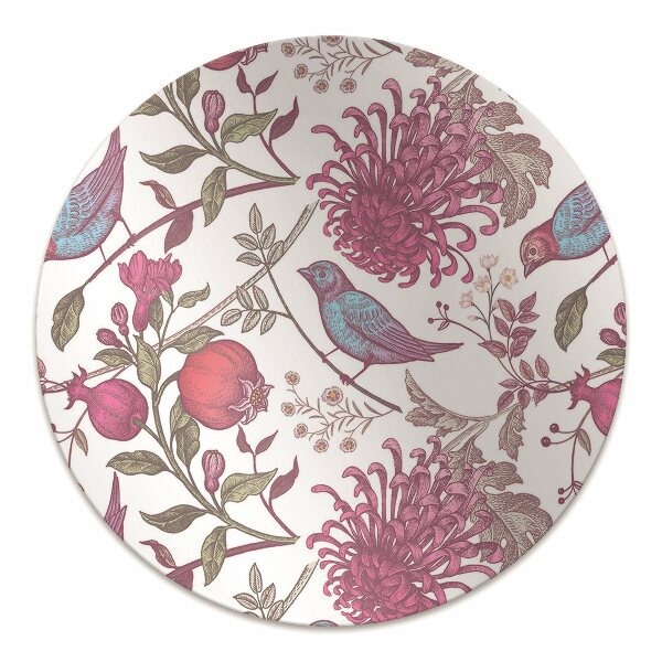 Office chair floor protector Birds and flowers