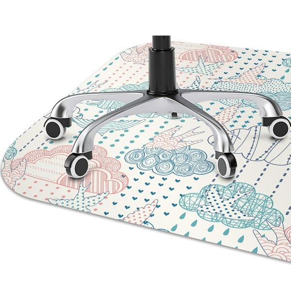 Office chair mat Clouds and Dots