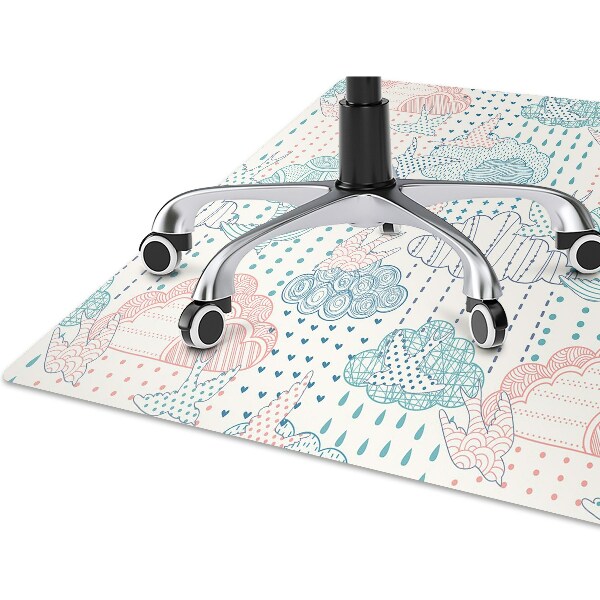 Office chair mat Clouds and Dots