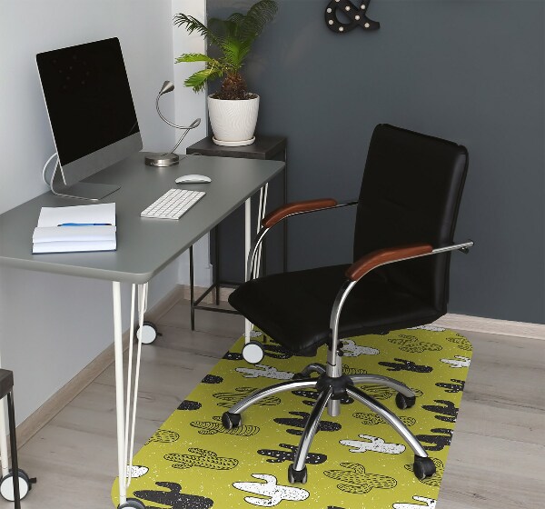 Office chair mat cacti