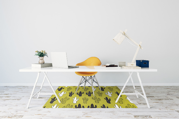 Office chair mat cacti
