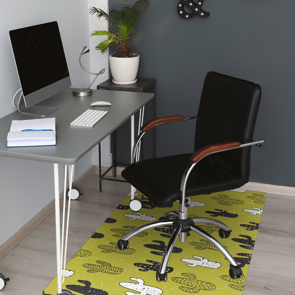 Office chair mat cacti