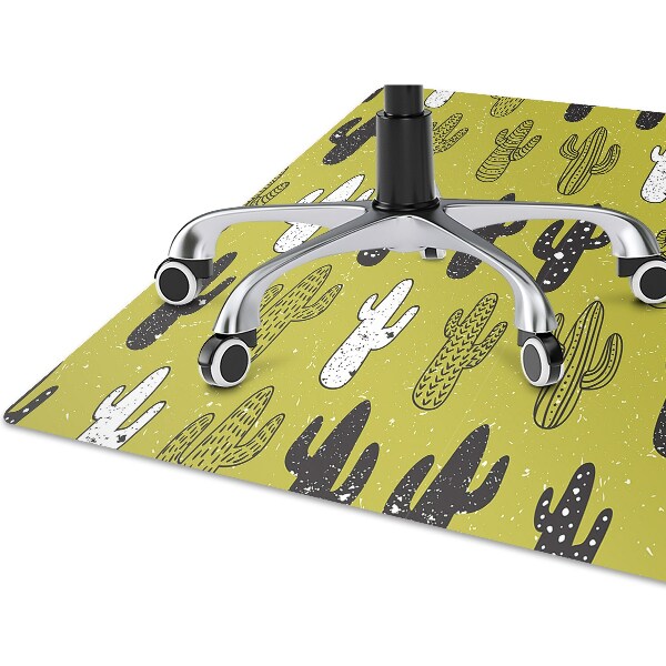 Office chair mat cacti