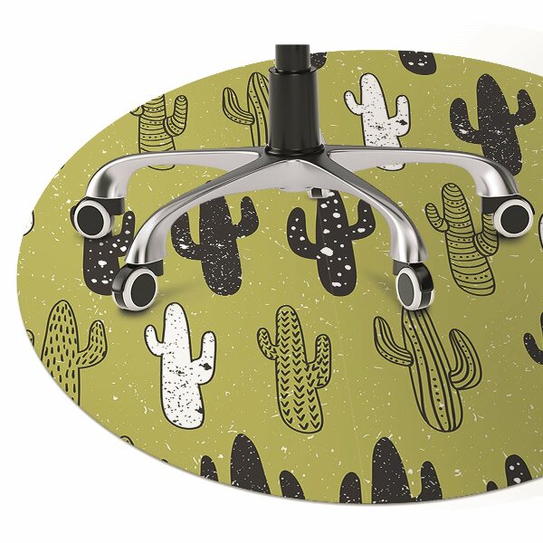 Office chair mat cacti