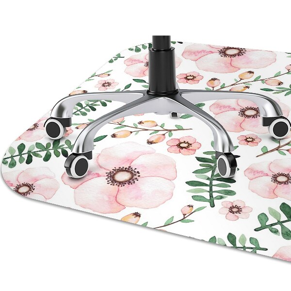 Office chair mat Flowers