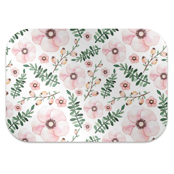 Office chair mat Flowers