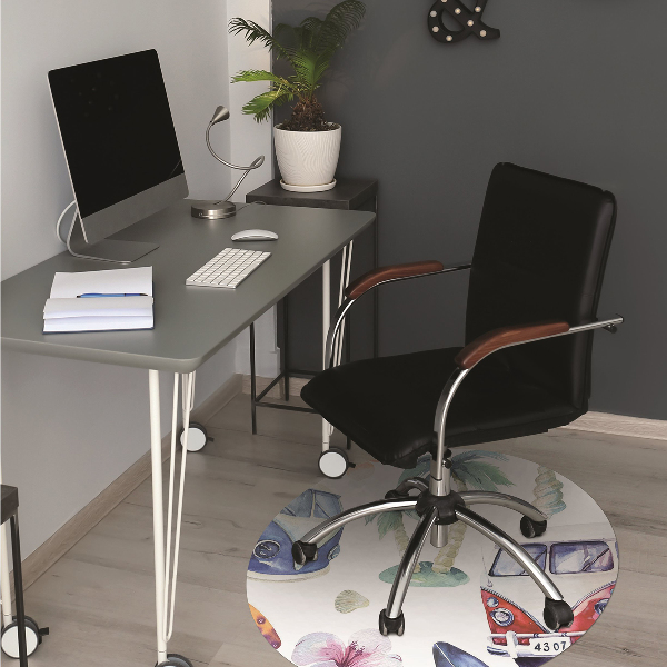 Computer chair mat Surfer Beach