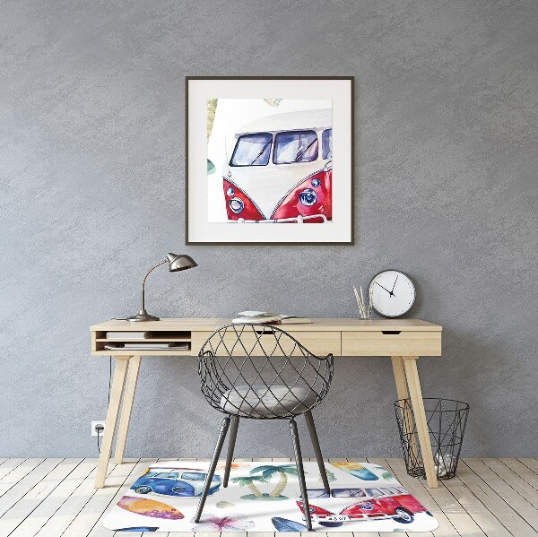 Computer chair mat Surfer Beach