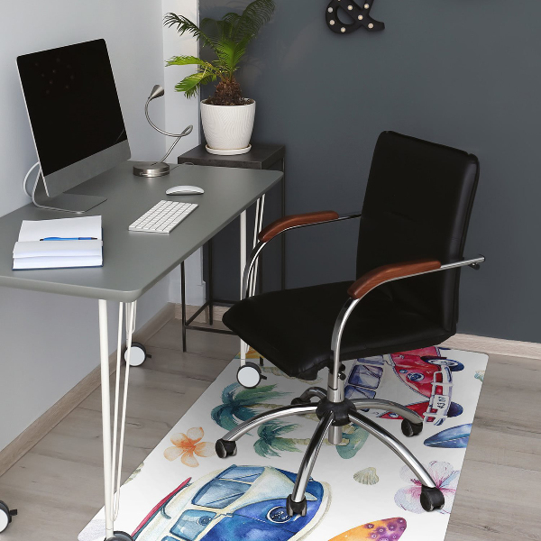 Computer chair mat Surfer Beach