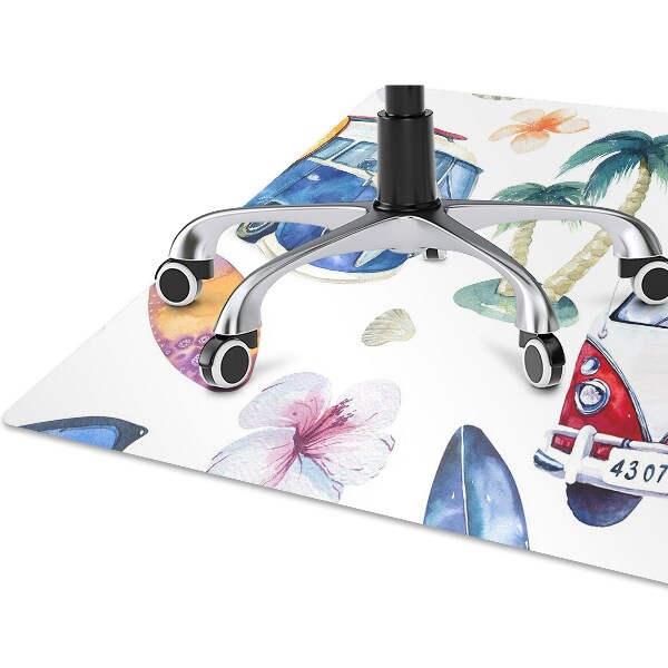 Computer chair mat Surfer Beach
