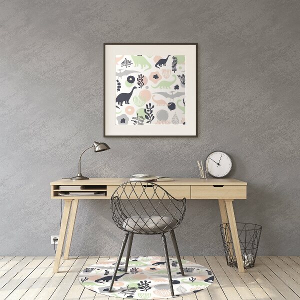 Office chair floor protector Dinosaurs