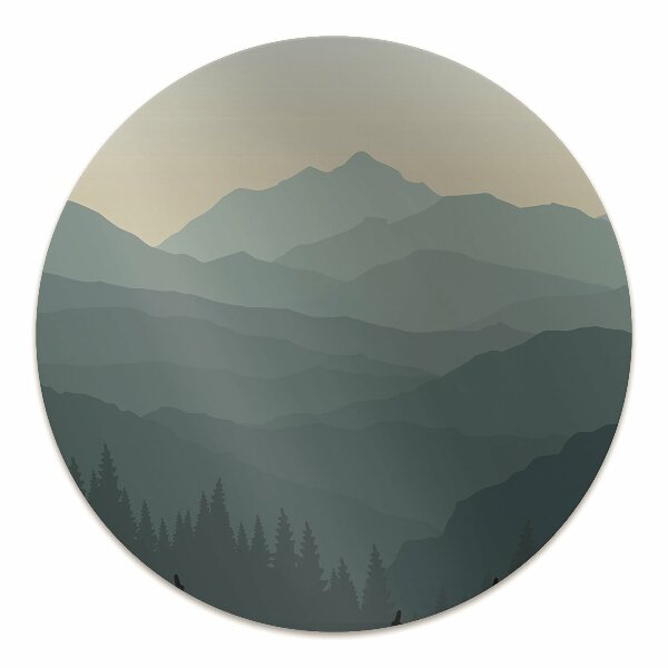 Desk chair mat View of the mountains