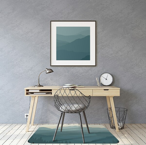 Office chair mat forest Mountains