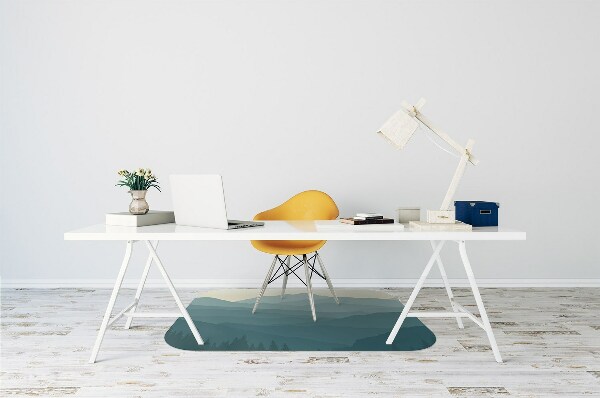 Office chair mat forest Mountains