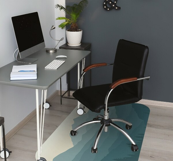 Office chair mat forest Mountains