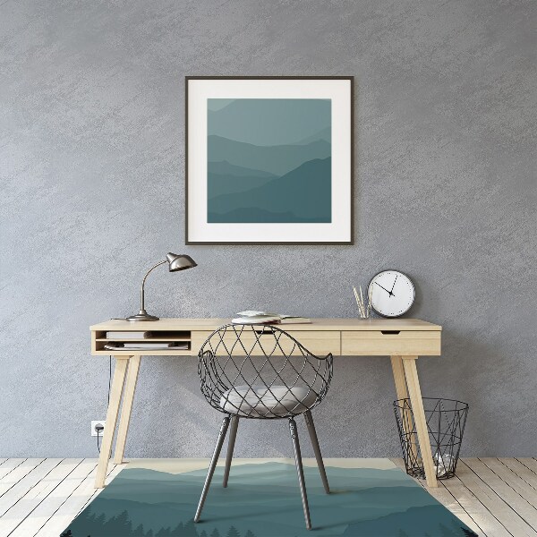 Office chair mat forest Mountains