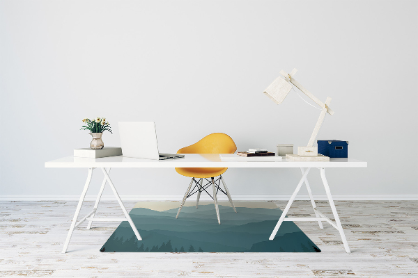 Office chair mat forest Mountains