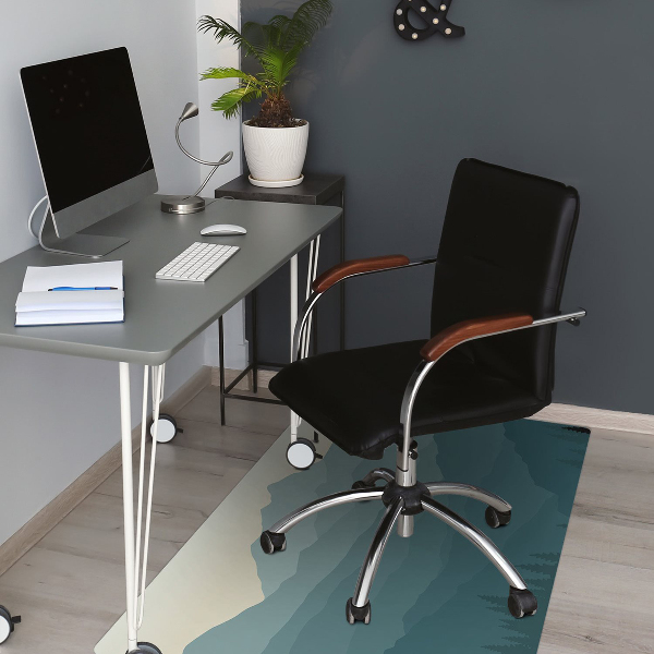 Office chair mat forest Mountains