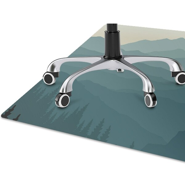 Office chair mat forest Mountains