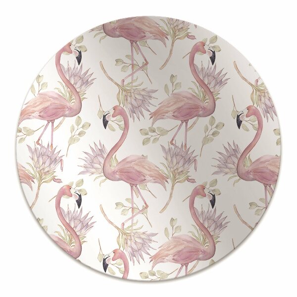 Office chair mat Flamingos